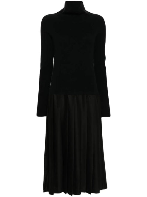 pleated maxi dress